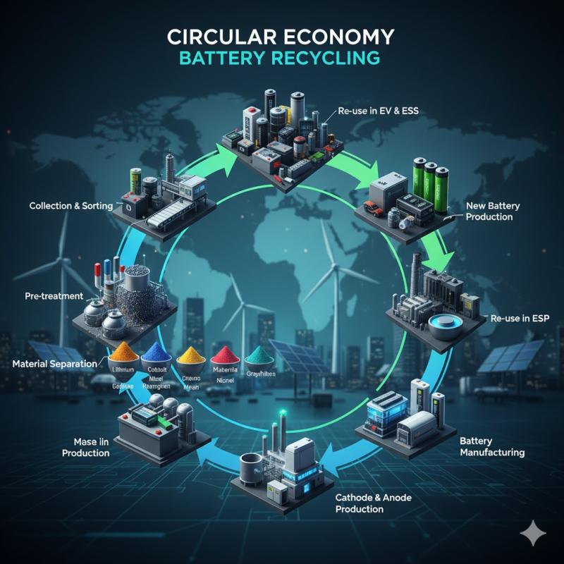 United States Circular Economy in Battery Recycling Market to Reach USD 56.07 billion by 2032, Driven by EV Adoption and Sustainability Regulations | DataM Intelligence