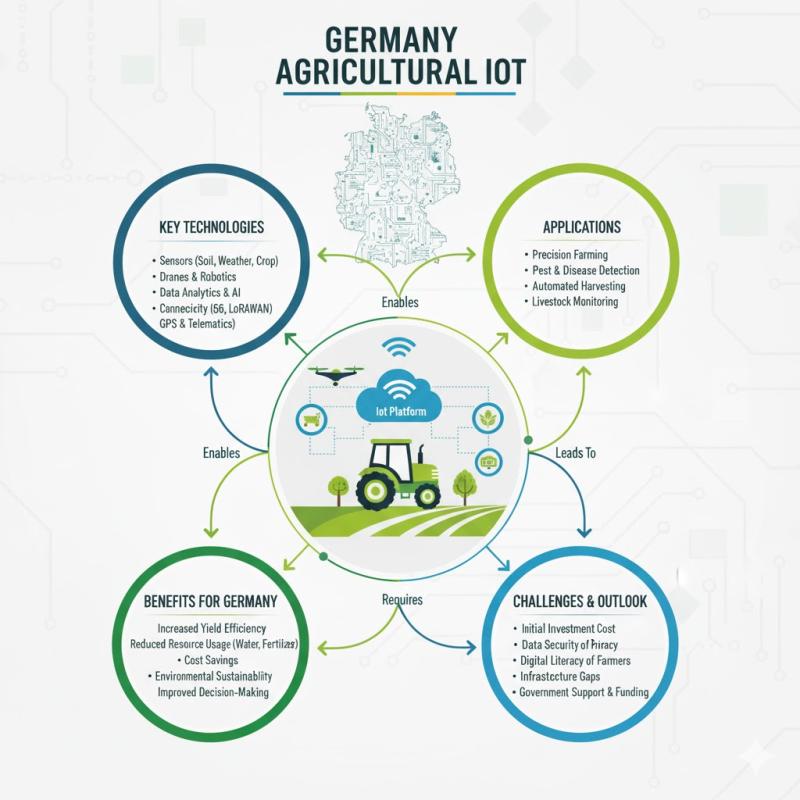 Germany Agricultural IoT Market is expected to reach US$ 3,780.56 million by 2032 | Major key players - Bayer AG, John Deere, AGCO GmbH.