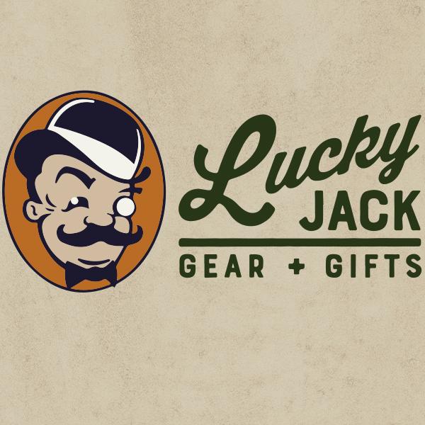 Lucky Jack logo depicting brand namesake, "Lucky" Jack Jones, a bold mechanic and adventurer known for grit and good stories.