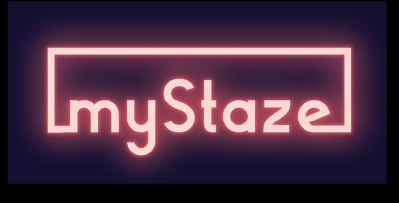 The MyStaze logo represents a bridge between artists and their global audiences, symbolizing connection and creativity.