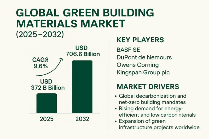 Green Building Materials Market Poised to Reach USD 706.6 Billion by 2032