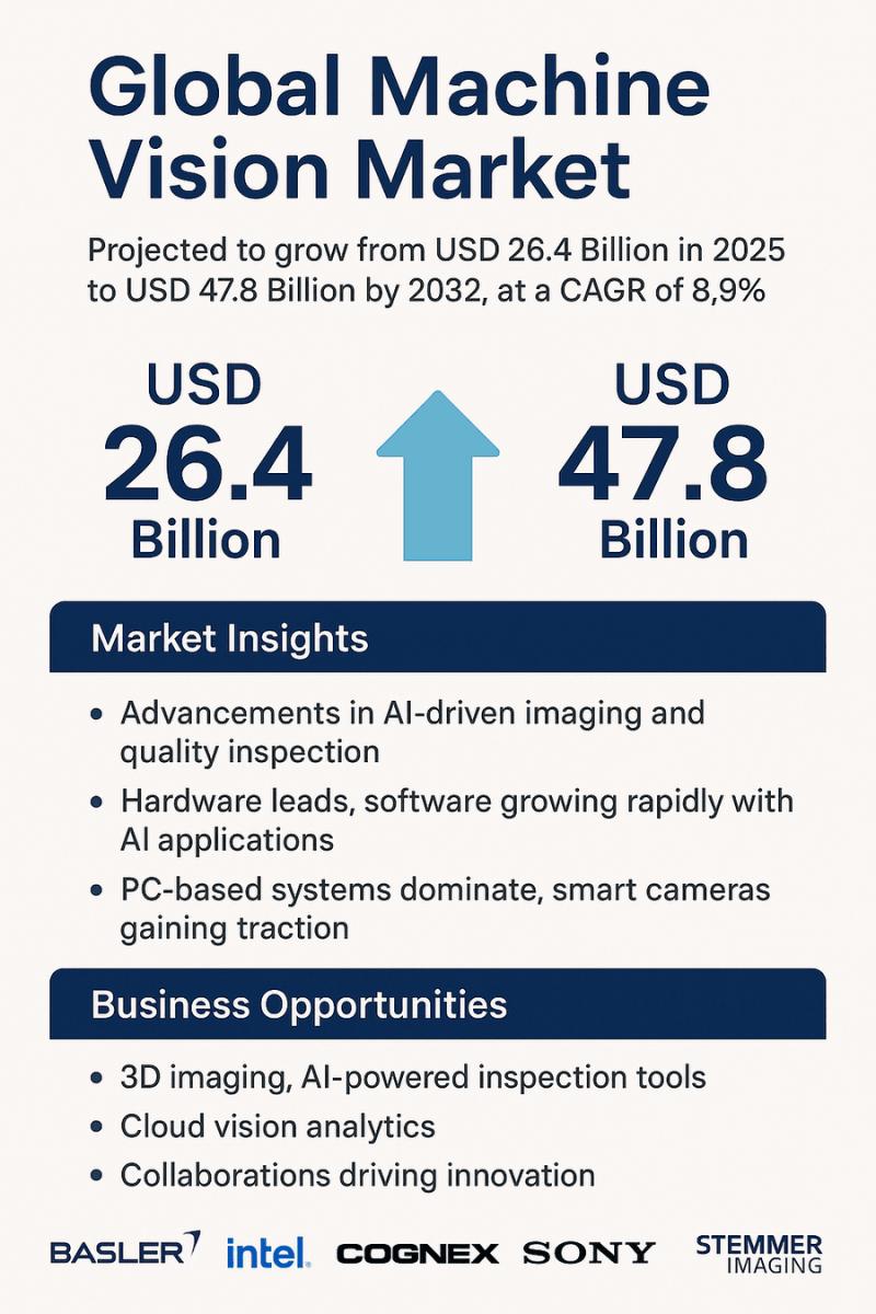 Machine Vision Market Set for Expansive Growth, Poised to Reach USD 47.8 Billion by 2032 at 8.9% CAGR