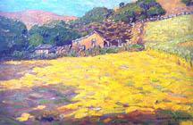 Granville Redmond (Californian, 1871-1935) 'Sunny Stubblefield,' oil on canvas, est. $25,000-$30,000. Government Auction image.