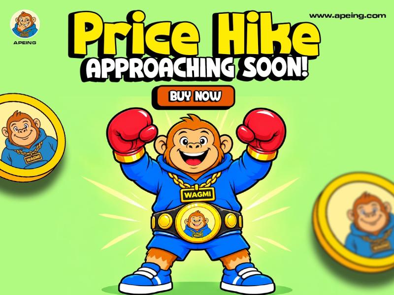 Apeing's Best Crypto Presale: Could $750 at Stage 9 Become $10,000 If $APEING Hits $0.01?