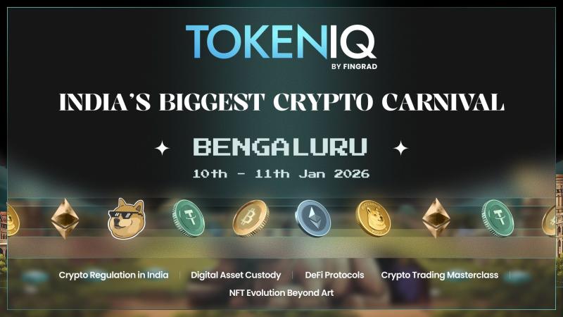 FinGrad Announces TokenIQ 2026: Bengaluru to Host India's Premier Crypto Carnival