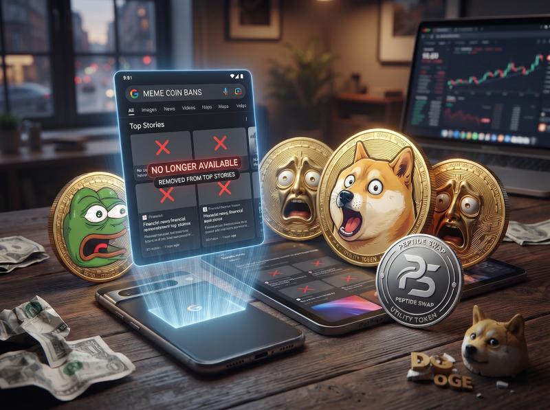 Google removes Meme Coins and Token Presales from Top Stories in Search