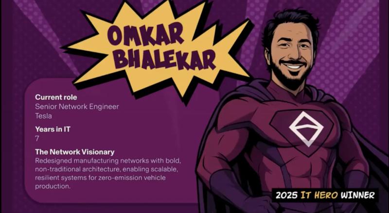 Tesla Engineer Omkar Bhalekar Honored in Rippling's IT Hero Class of 2025