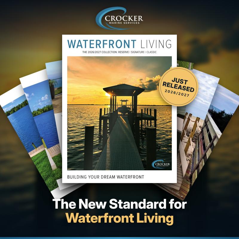 Crocker Marine Services unveils its 2026/2027 Waterfront Living Collection, featuring 13 dock designs and transparent pricing.
