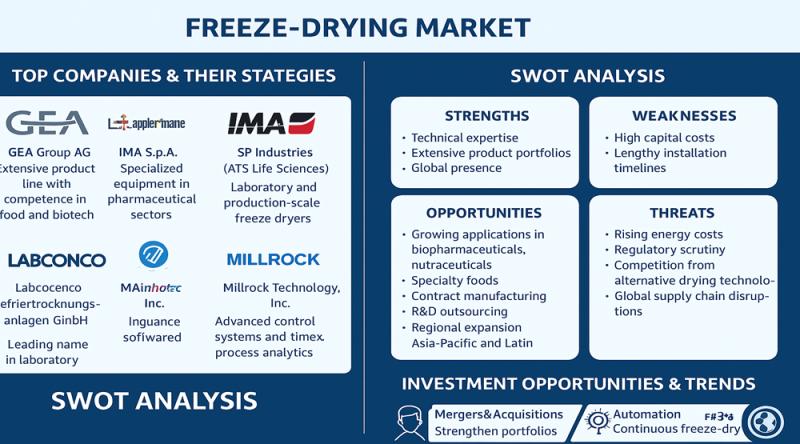 Top Companies in the Freeze-Drying Market - GEA Group AG, SP Industries, Inc, Azbil Telstar S.L, Martin Christ, IMA Group
