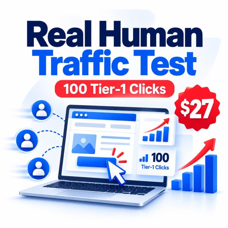 Real Human Traffic Test - 100 Tier-1 Clicks
