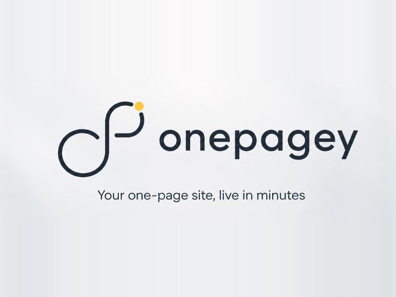 A one-page small business site built with OnePagey