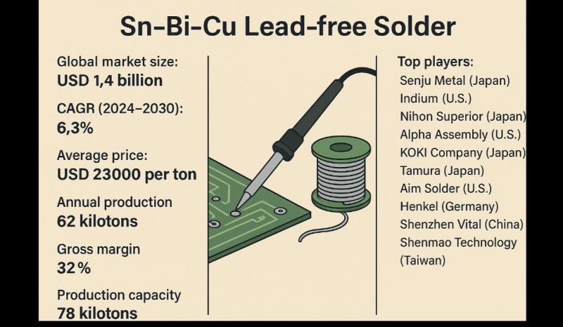 Global and U.S. Sn-Bi-Cu Lead-free Solder Market Report, Published by QY Research.