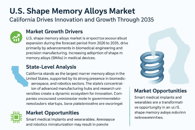 U.S. Shape Memory Alloys Market: California Drives Innovation and Growth Through 2035