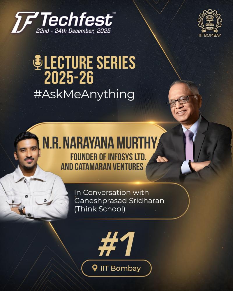 Techfest, IIT Bombay Unveils Prestigious Lecture Series for Its 29th Edition