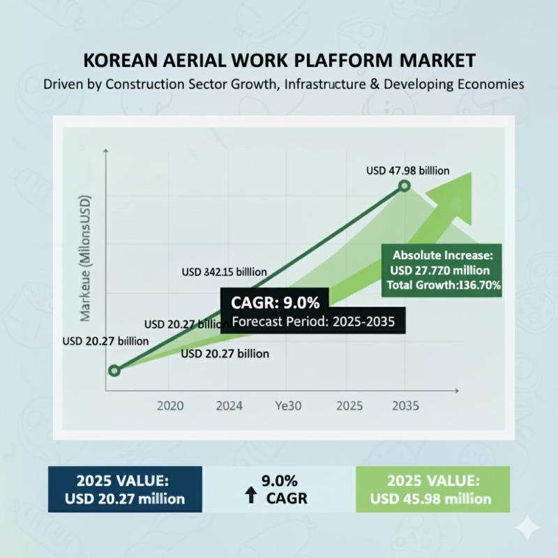 Korea Aerial Work Platform Market to Hit USD 939 Million by 2035 -