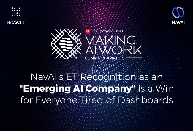 NavAI wins "Emerging AI Company" by The Economic Times for transforming data into proactive business intelligence.