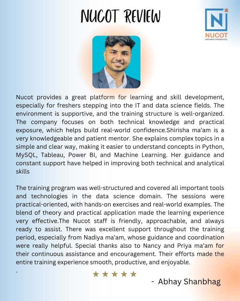 Nucot Reviews: Transforming Careers Through Data Science, Gen