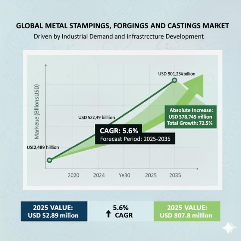 Metal Stampings, Forgings, and Castings Market to Reach USD