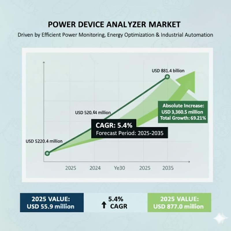 Power Device Analyzer Market to Reach USD 881.4 Million by 2035 -