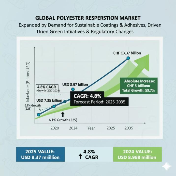 Polyester Resin Dispersion Market to Hit USD 13.37 Billion