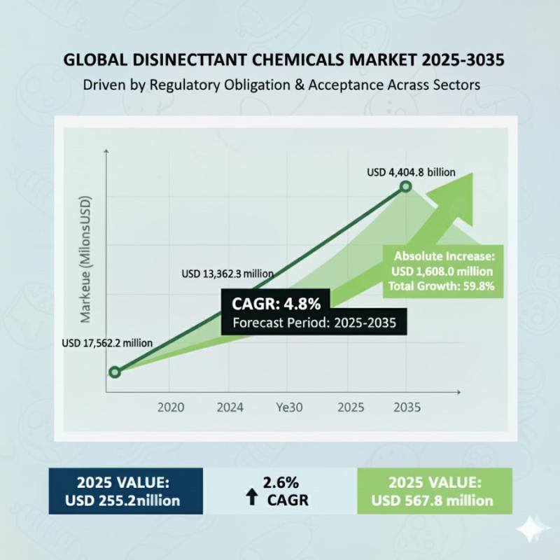 Disinfectant Chemicals Market to Reach USD 4,404.8 million