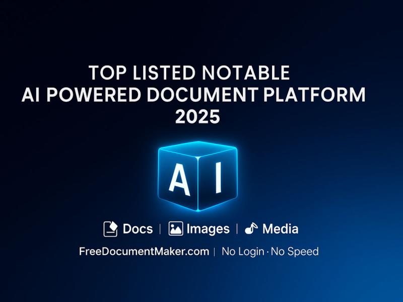 Free Document Maker - Top AI-Powered Document & Media Platform of 2025