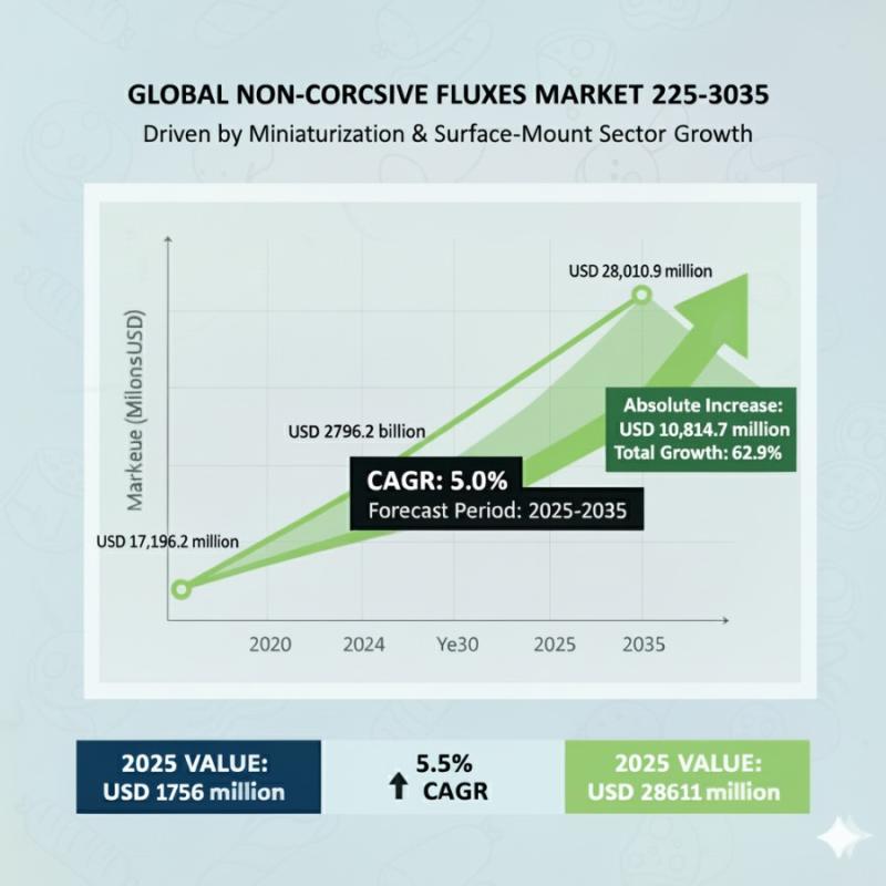 Non-Corrosive Fluxes Market to Hit USD 28,010.9 million by 2035 -