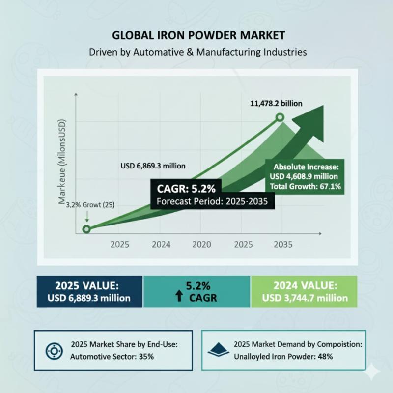 Iron Powder Market to Hit USD 11,478.2 million by 2035 - Growth