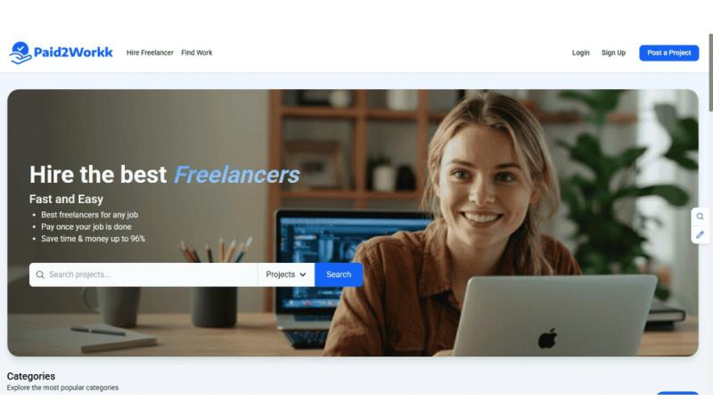 Hire the best freelancers online with Paid2Workk - fast, secure, and low-commission work for every industry."