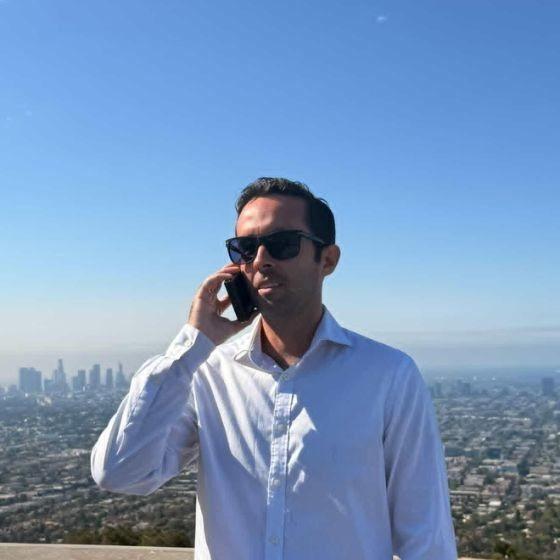 James Higbee, CEO of Shepherd Consulting, above the LA skyline where rock bottom became his launchpad.