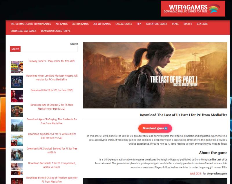 The Last of Us Part 1 (WiFi4Games) Everything You Need to Know