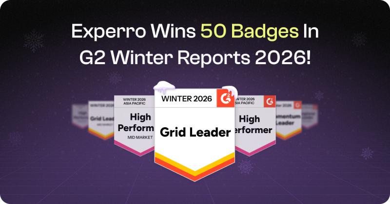 Success snowballs this Winter 2026 - Experro dominates with top rankings & badges across eight major digital categories!