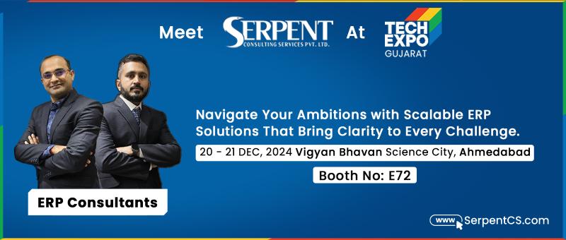 SerpentCS to Showcase Cutting-Edge ERP Solutions at Tech Expo Gujarat 2024