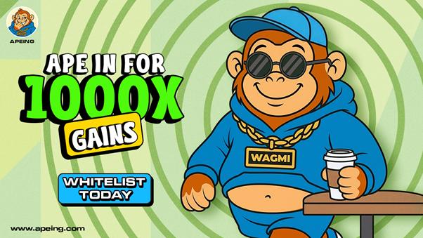 Apeing Leads as the Best Upcoming Crypto - TRON and XRP Rise