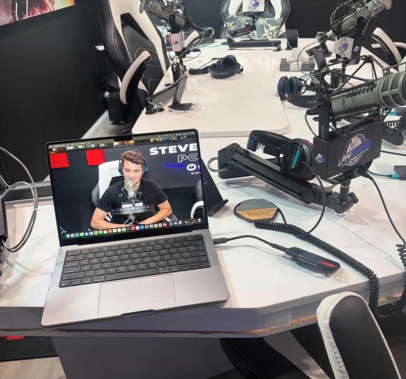 Steve Reynsos's LPM studio featuring George Peyrouton while the three young men interview Joe Exotic IN PRISON.