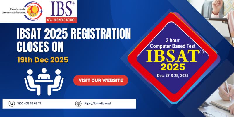 IBSAT 2025 Regitration closes soon