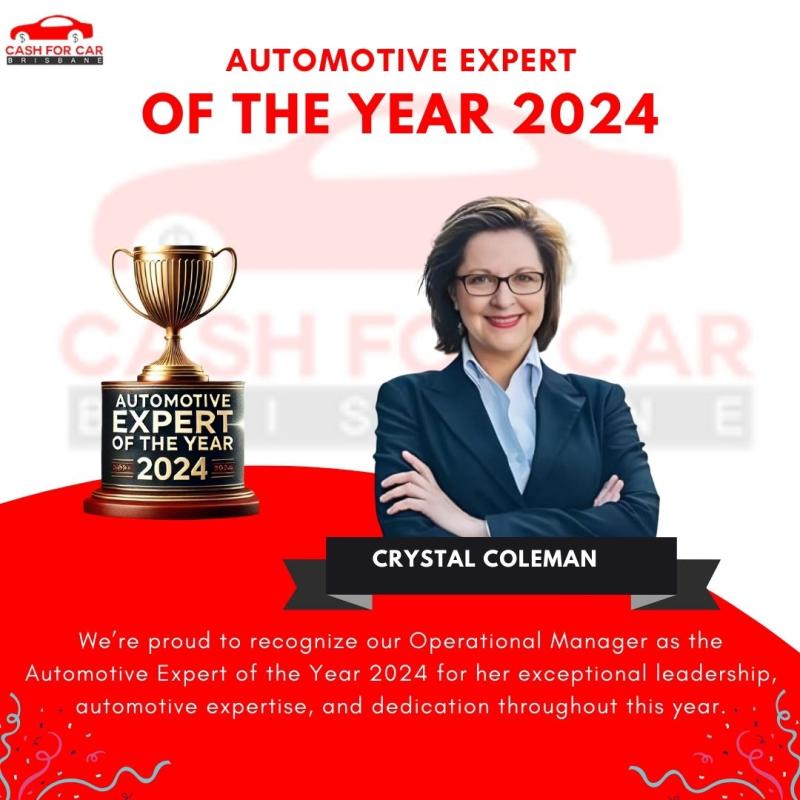 Crystal Coleman Awarded 'Automotive Expert of the Year 2024' by Cash for Car Brisbane