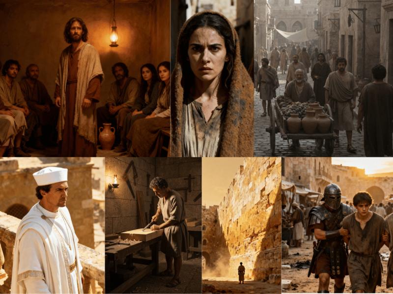 Scenes from the book Becoming James, coming Easter 2026