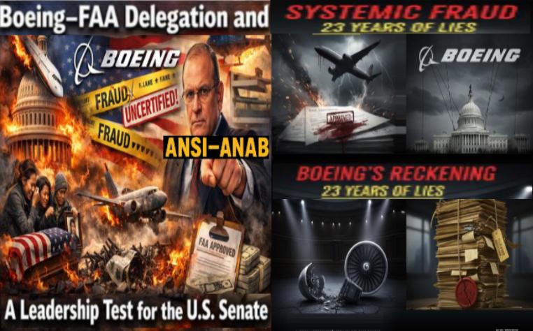 Boeing & FAA DELEGATION: A lEADERSHIP TEST FOR US SENATE