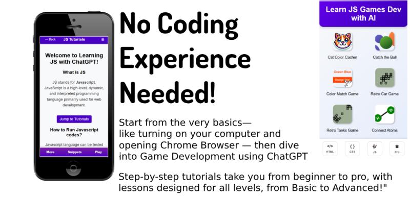 App Launch: Master HTML, CSS, and JavaScript Basics to Advanced Game Dev Tutorials with AI Tools