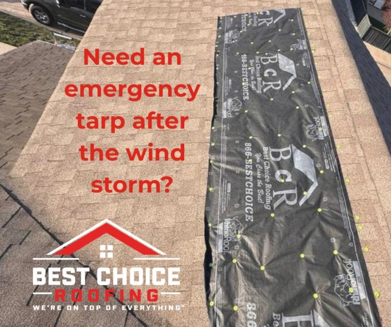 Emergency Tarping After Wind Storm