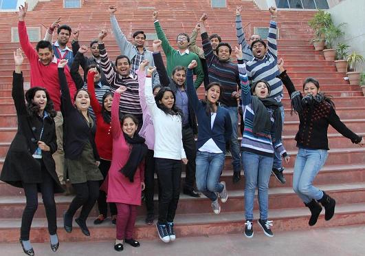 Selected students of LPU making signs of achievement on being placed in ICICI Securities & Asahi India Ltd.