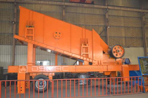 Russia Customer Spoke Highly of DS12F15 Tyre Type Mobile Crusher