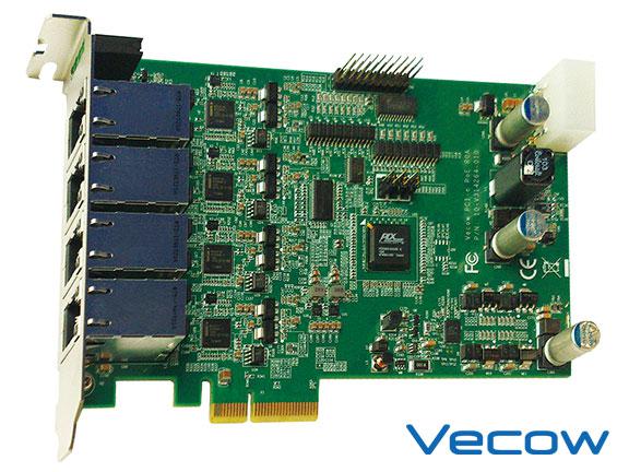Vecow Debuts 4 Port Gigabit Ethernet PoE+ Card with PCI express Lane and Independent LAN Controllers