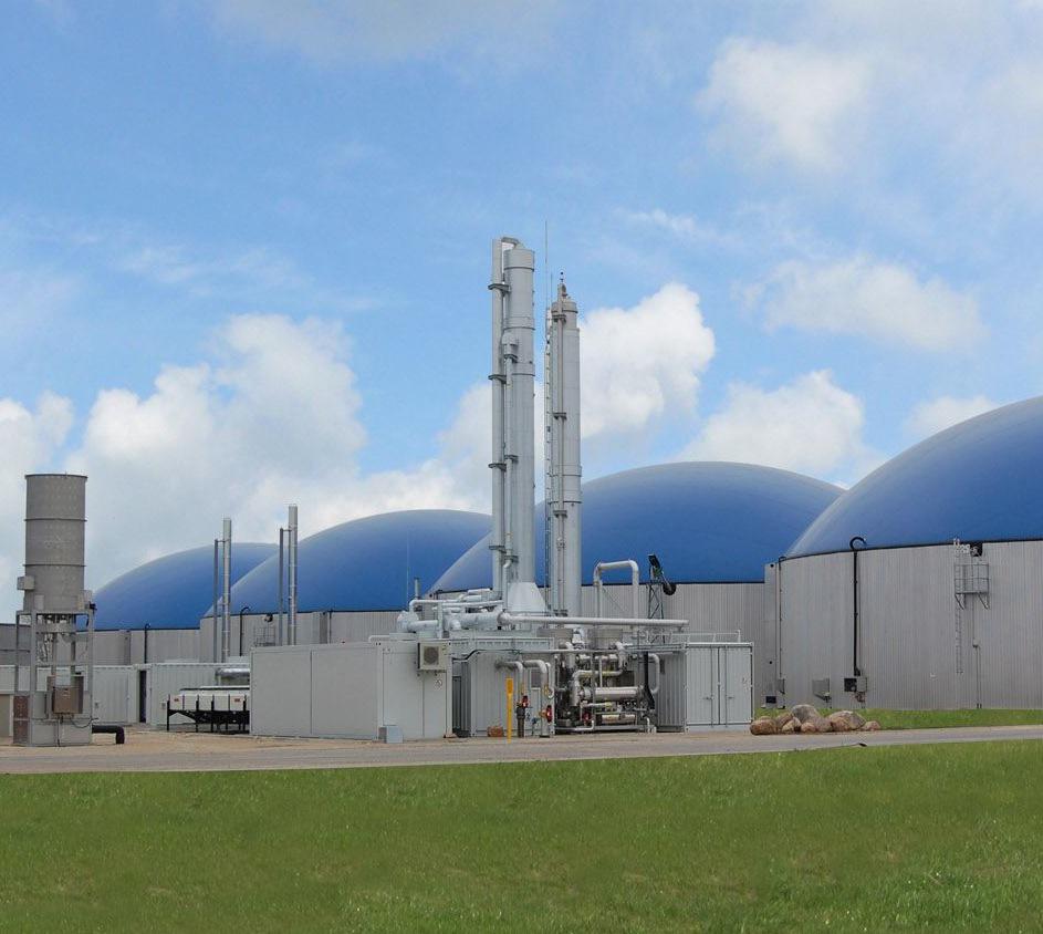 By means of chemical amine treatment, the Arneburg plant delivers about 700 standard m3 of biomethane an hour