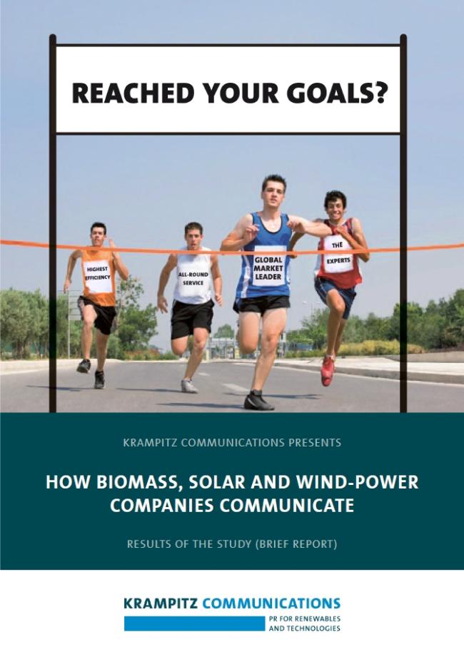 Krampitz Communications Publishes Brief Report of the Study “How Biomass, Solar and Wind-power Companies Communicate”