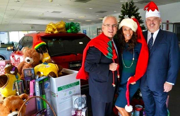 Hillsides CEO Joseph M. Costa (left), Elizabeth Rusnak Arizmendi, VP of public relations for Rusnak and Keith Seals, GM Rusnak Pas