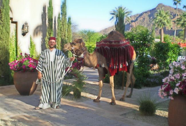 Zohar's Camel in front of Camelback Mountain