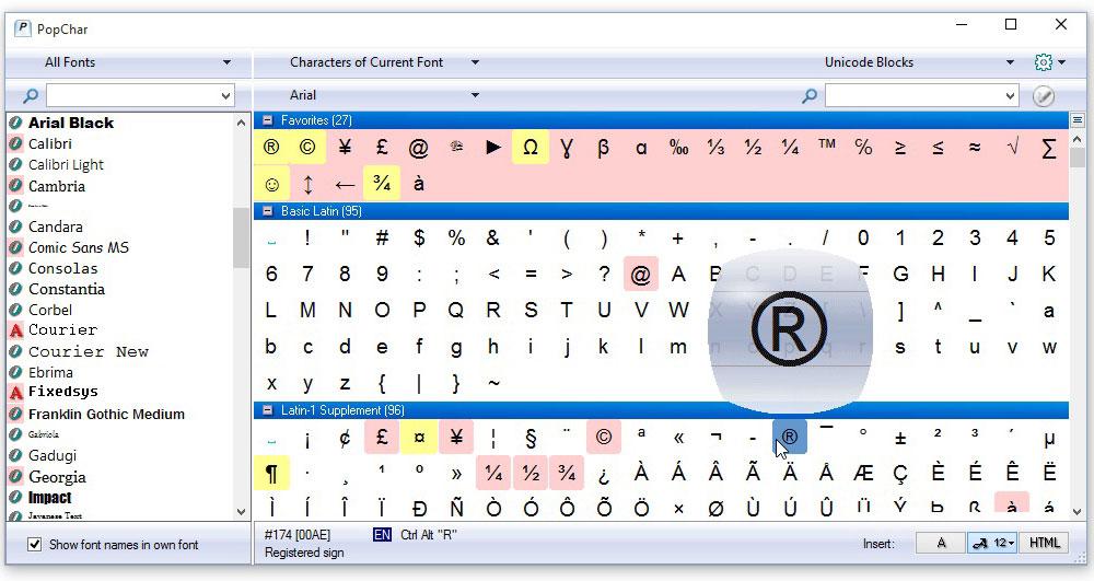PopChar Win 7.4 supports Unicode 9.0