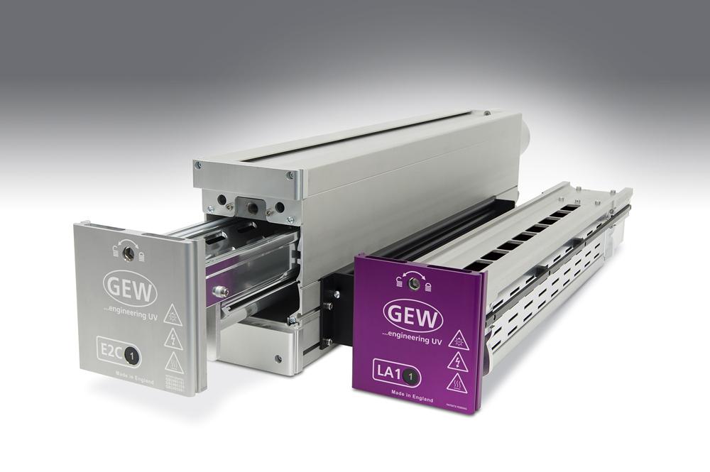 GEW LA1 and E2C UV curing systems